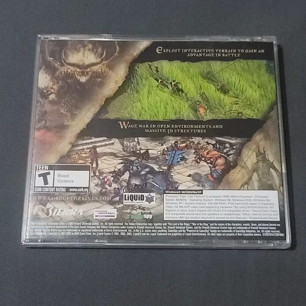 Vtg 2003 Lord of the Rings: War of the Ring CD PC Game Disc w/Key